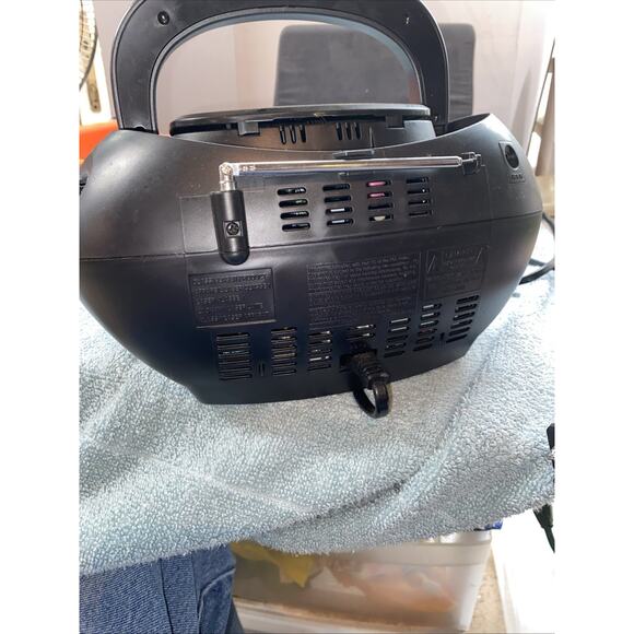 Memorex Portable AM/FM Radio & CD Black Player Model #MP8806 Tested, Works - Picture 4 of 5